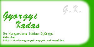 gyorgyi kadas business card